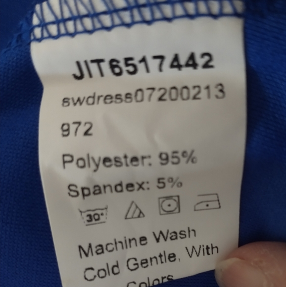 4XL(Best Fit 3X) SHEIN Cobalt Blue Cutout Dress - Picture 4 of 16